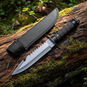 Survival-Campingmesser mit feststehender Klinge