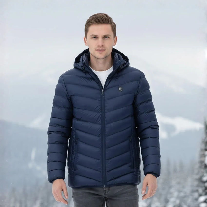 Beheizbare Daunenjacke mit Akku