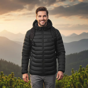 USB-Heizdaunenjacke mit Kapuze | Berggrat