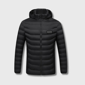 Beheizte USB-Daunenjacke mit Kapuze – Stilvoll durch den Winter