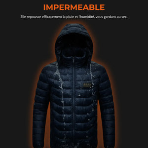 Beheizte USB-Daunenjacke mit Kapuze – Stilvoll durch den Winter