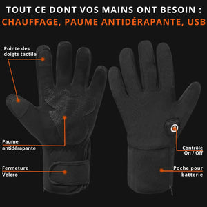 Wiederaufladbare beheizbare Handschuhe