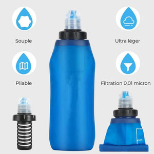Wanderflasche mit Wasserfilter | Berggrat