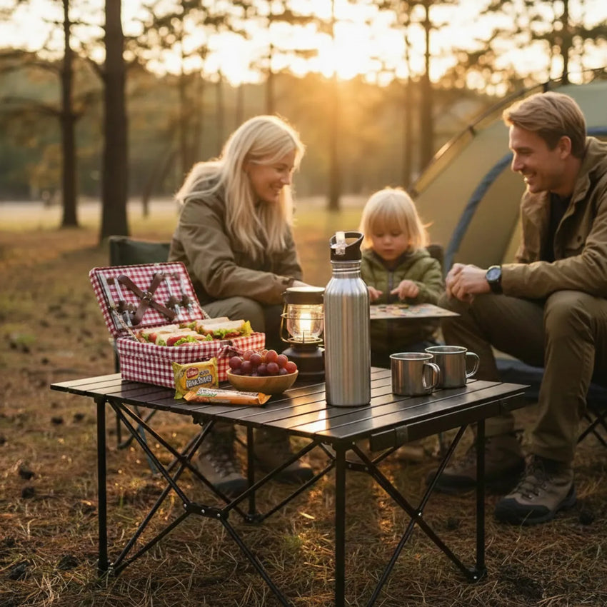 Edelstahlflasche fürs Camping