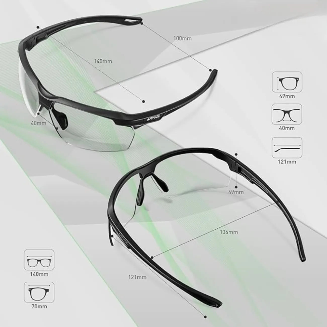Sportsonnenbrille selbsttönend