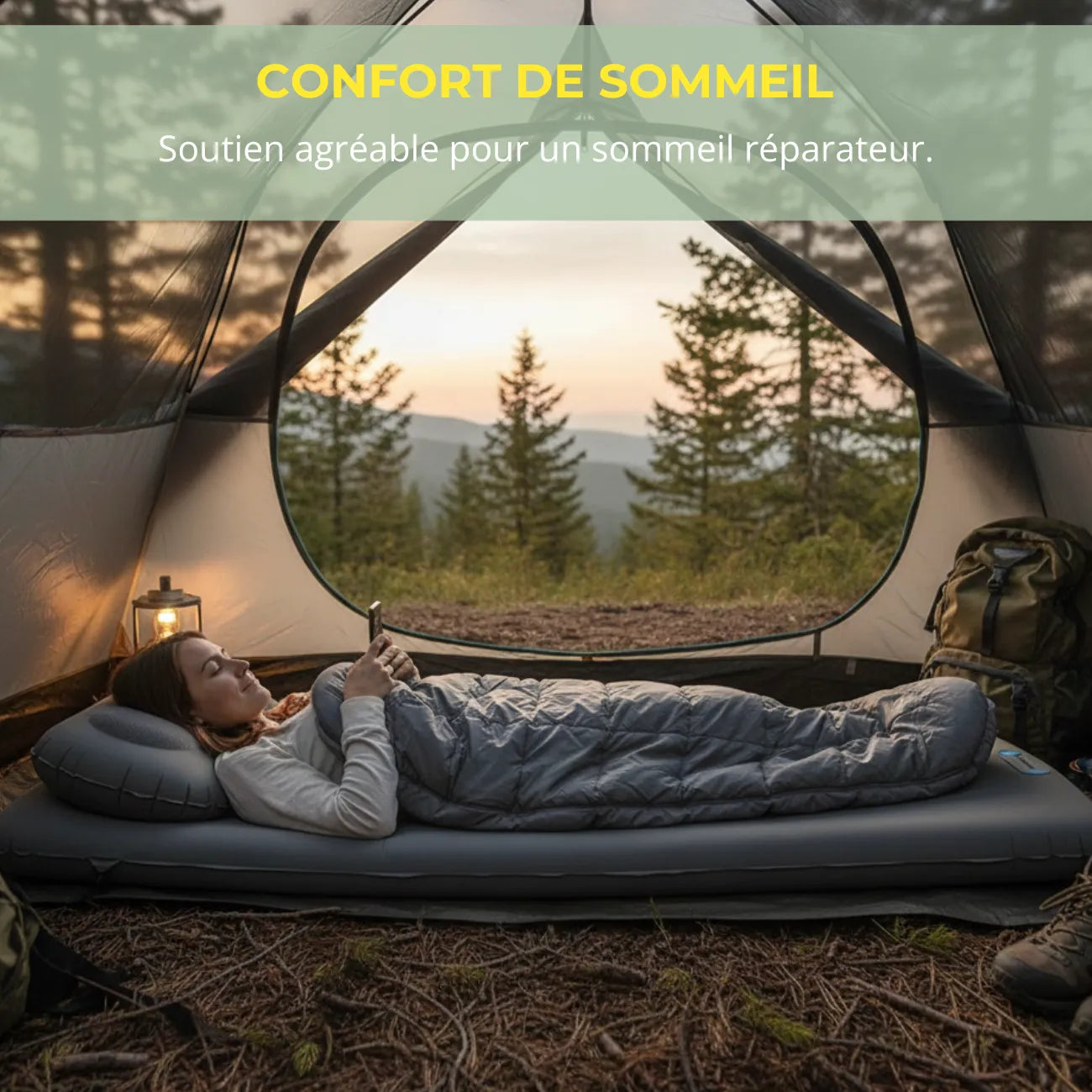 Aufblasbare Campingmatratze mit Pumpe