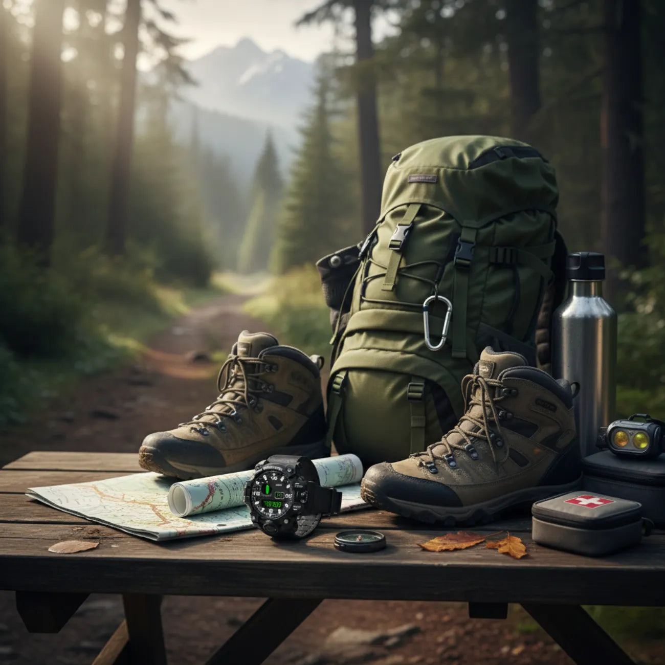 Herren-Outdoor-Trekkinguhr