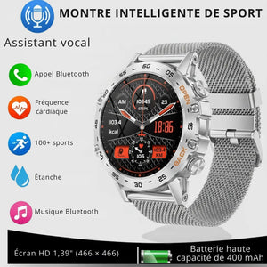 Trekking-Smartwatch aus Edelstahl