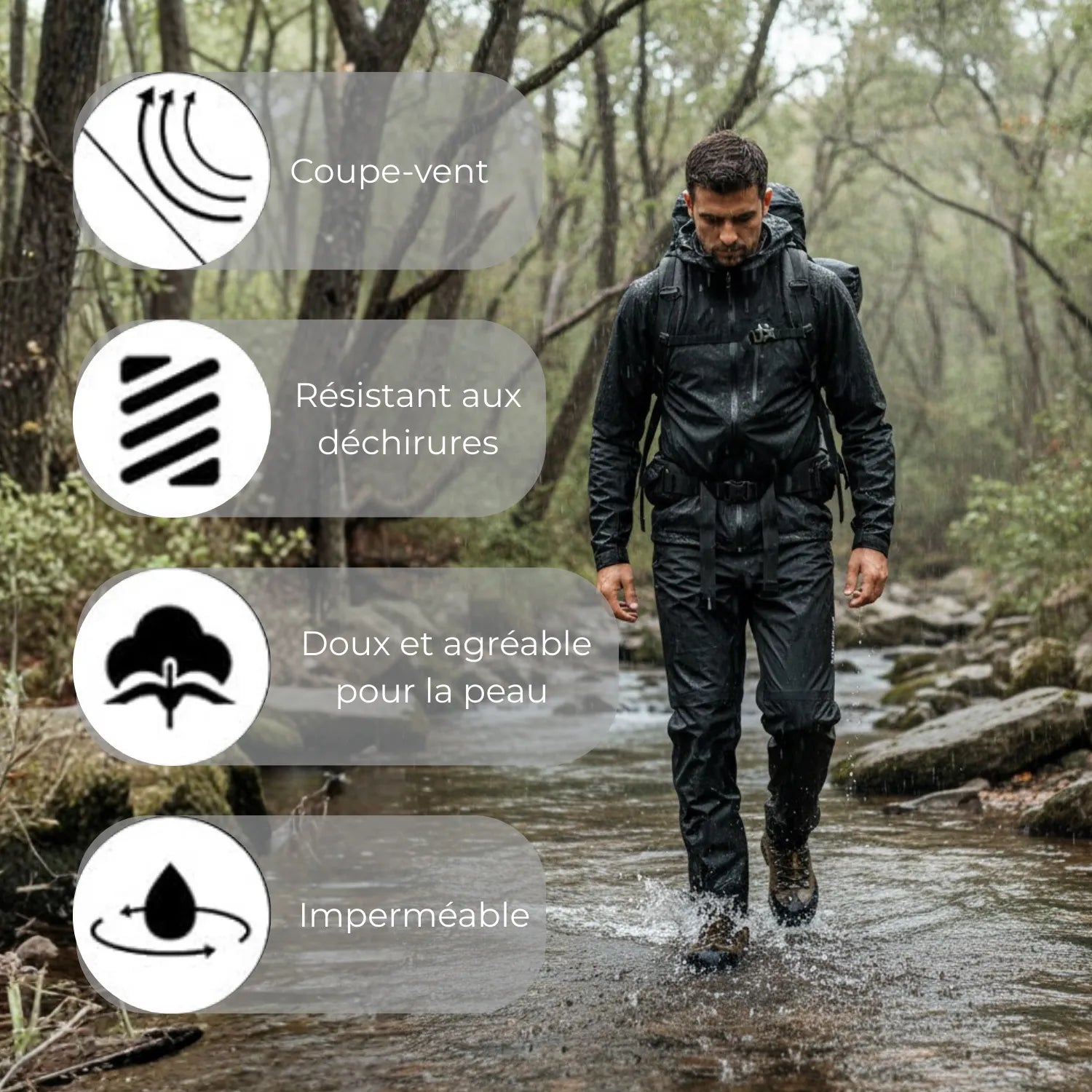 Wasserdichte Regen-Überhose für Herren