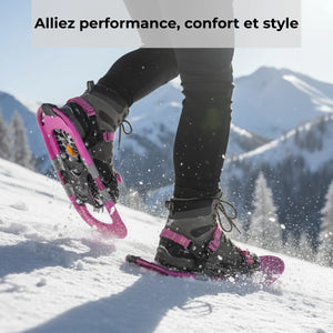 Rosa Schneeschuhe mit Fersenlift
