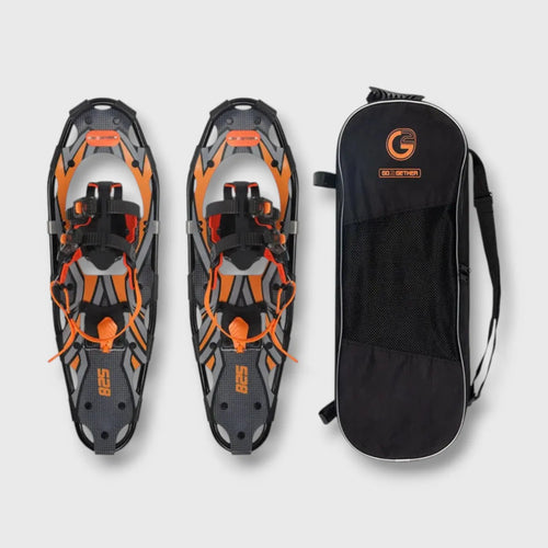 Aluminium-Schneeschuhe mit Wanderstöcken