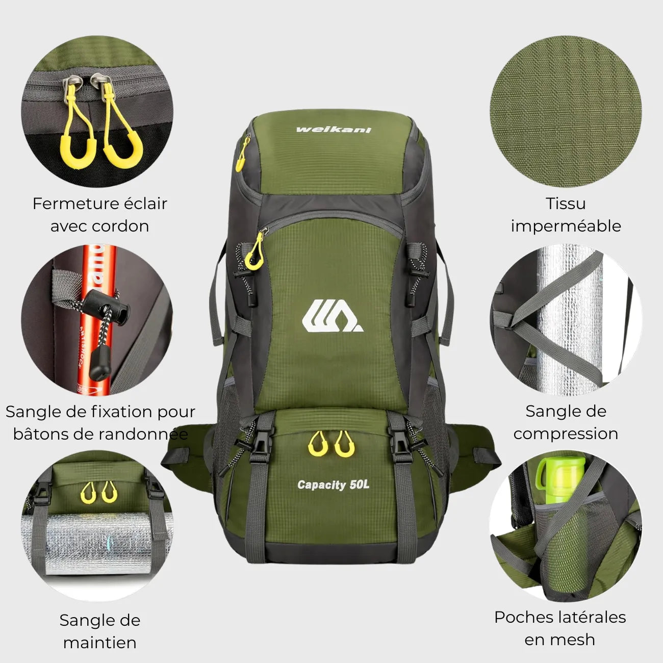 Wanderrucksack 50L für Trekking-Abenteuer