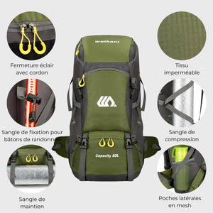 Wanderrucksack 50L für Trekking-Abenteuer