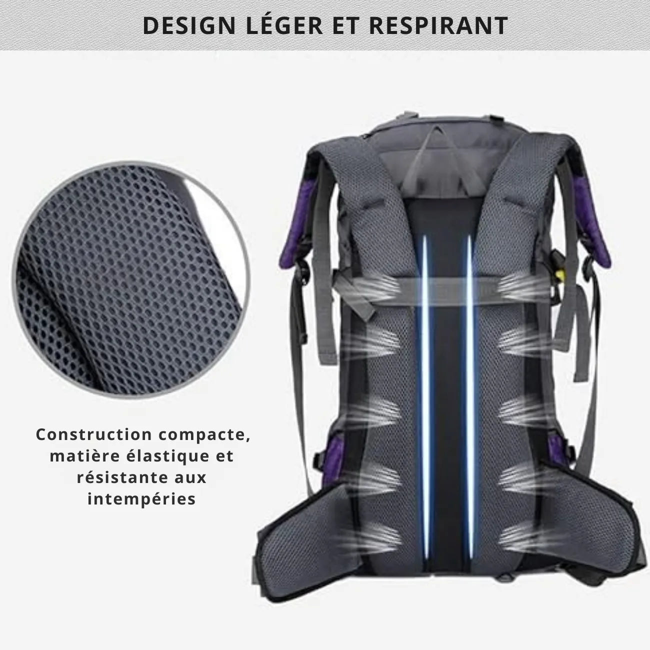 Wasserdichter Bergrucksack 60L für Trekking