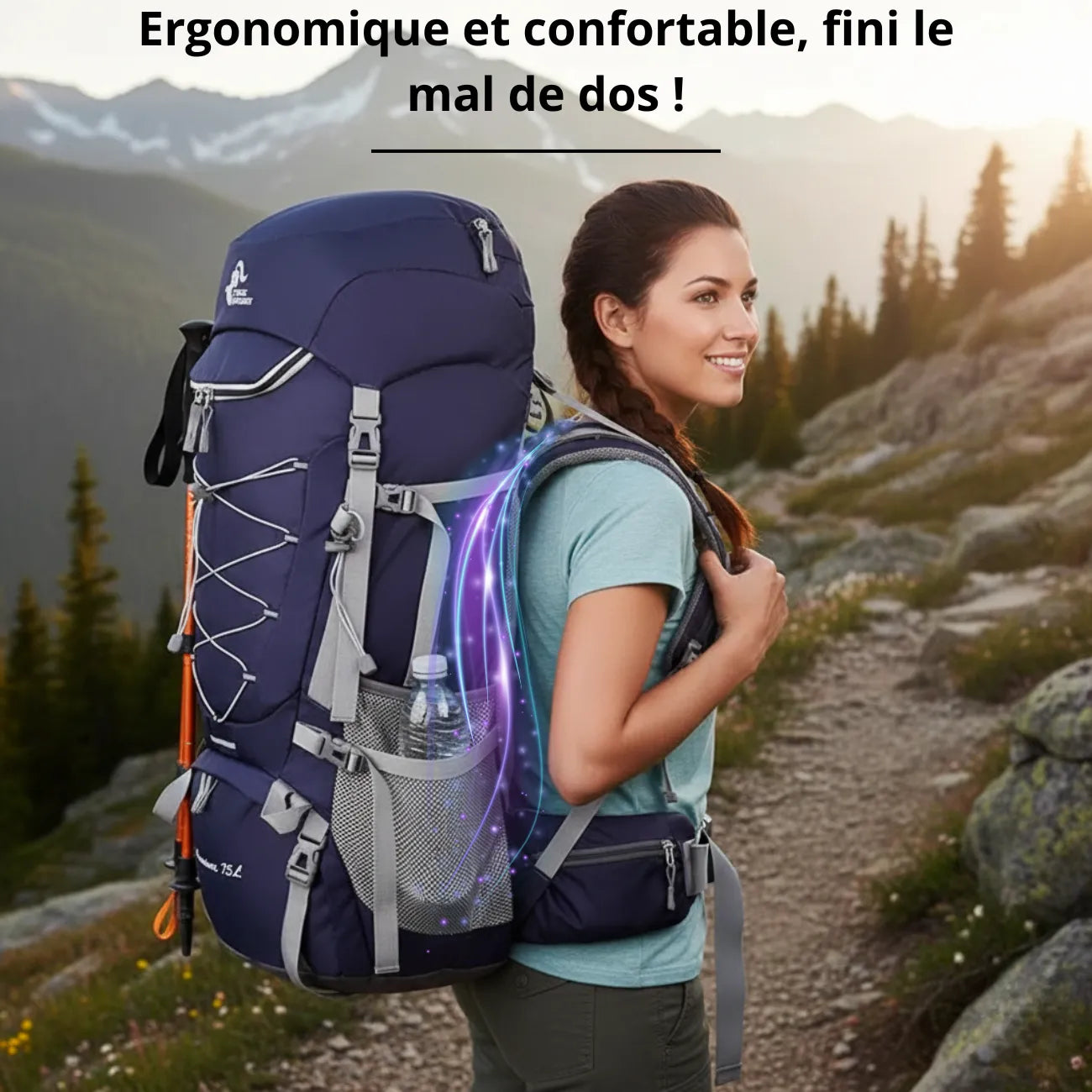 Wanderrucksack 75L für lange Touren