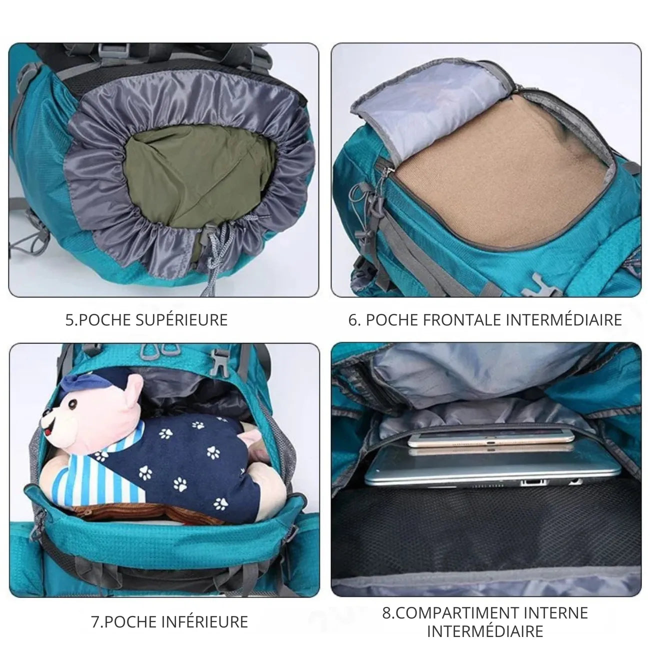 Wasserdichter Wanderrucksack 80L