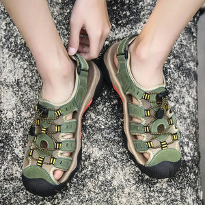 Leder-Wandersandalen Herren mit Profilsohle