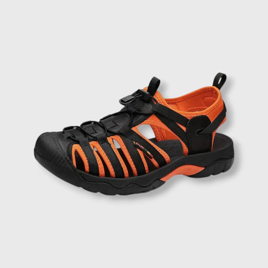 Herren-Leder-Wandersandalen