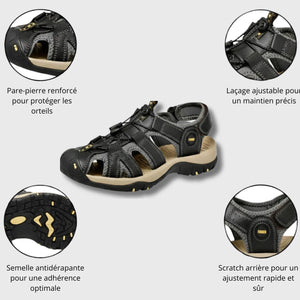 Herren Leder-Trekkingsandalen | Berggrat