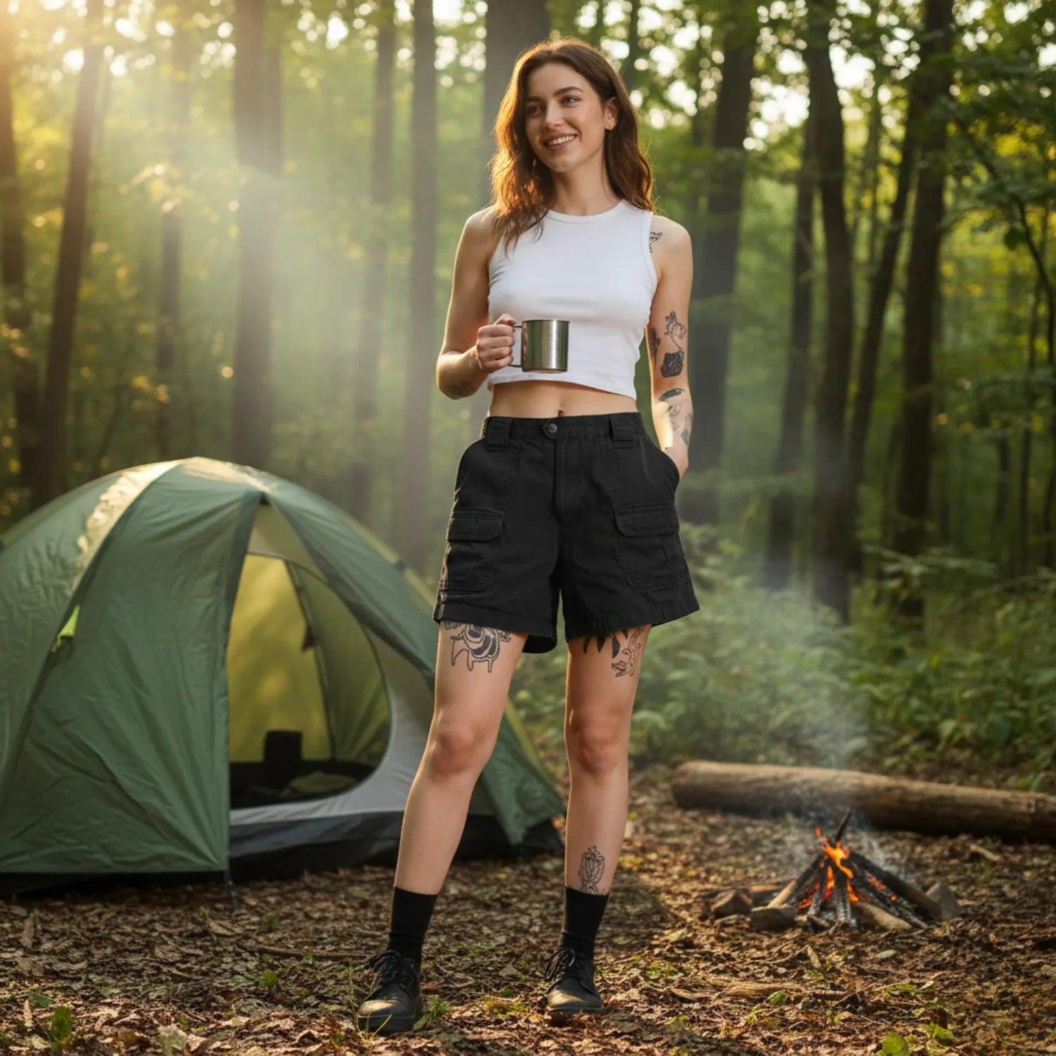 Cargo-Wandershorts für Damen