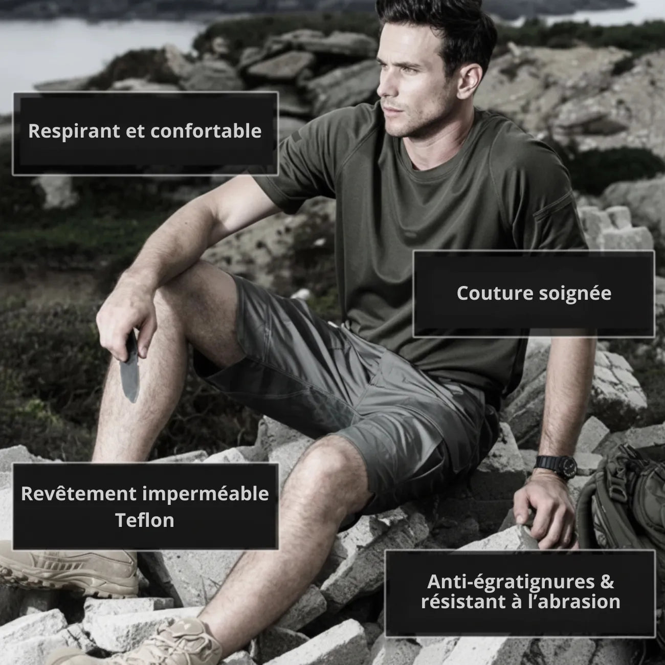 Cargo-Trekkingshorts für Herren