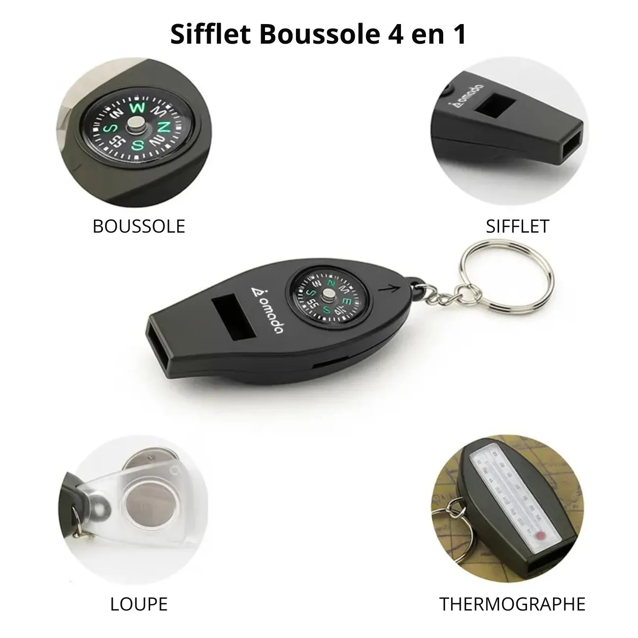 Pfeife mit Kompass 4-in-1 | Berggrat