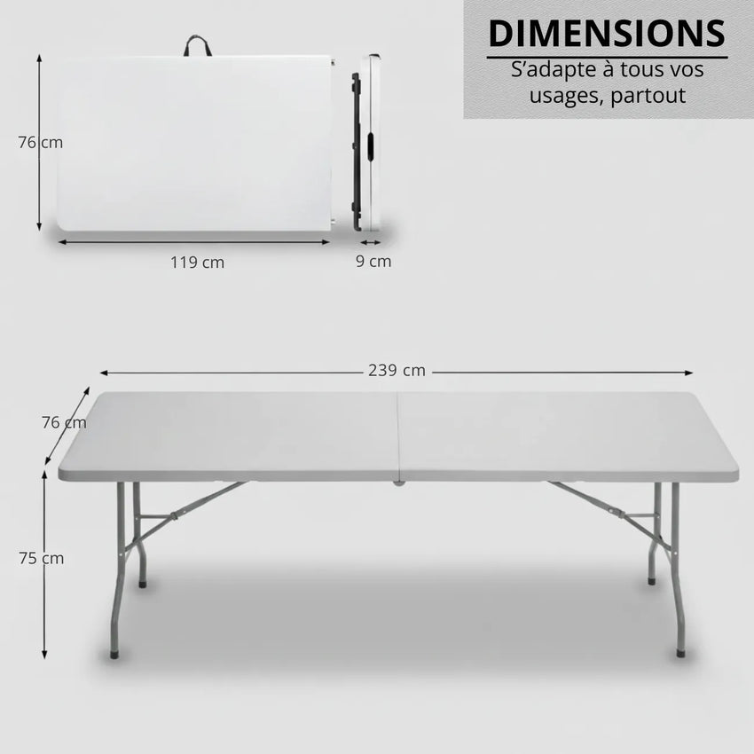 Faltbarer Kunststoff-Campingtisch