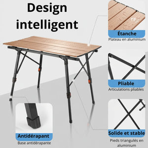 Faltbarer Aluminium-Campingtisch