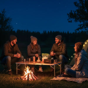 Faltbarer Campingtisch aus Bambus