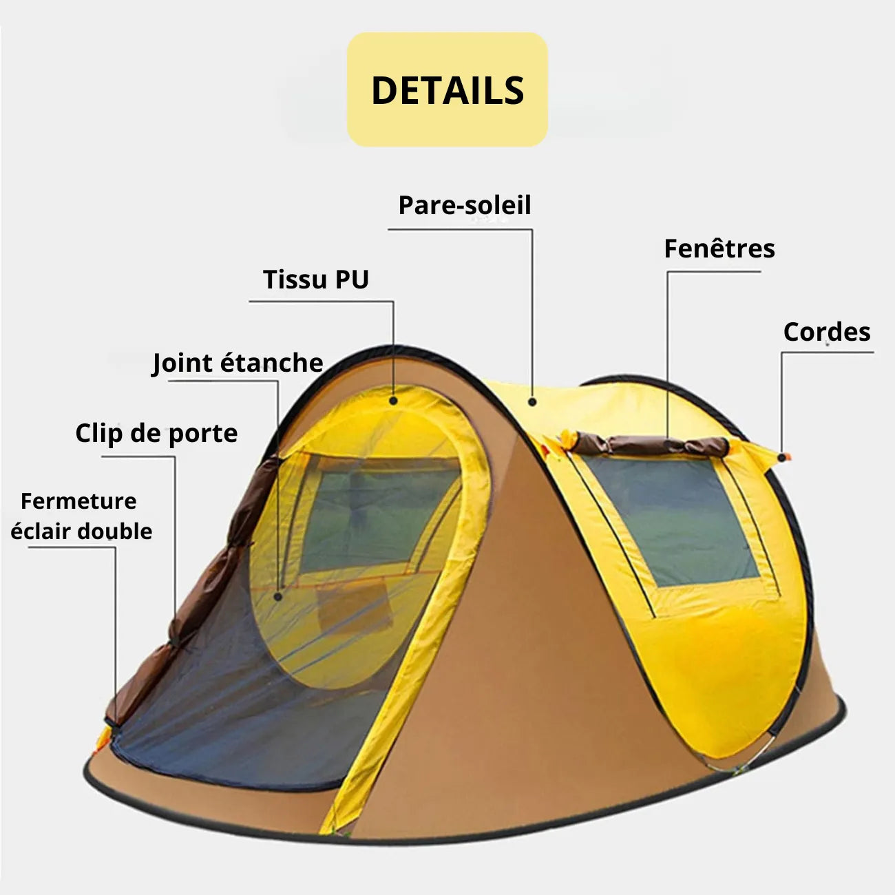 Campingzelt für 2 bis 3 Personen