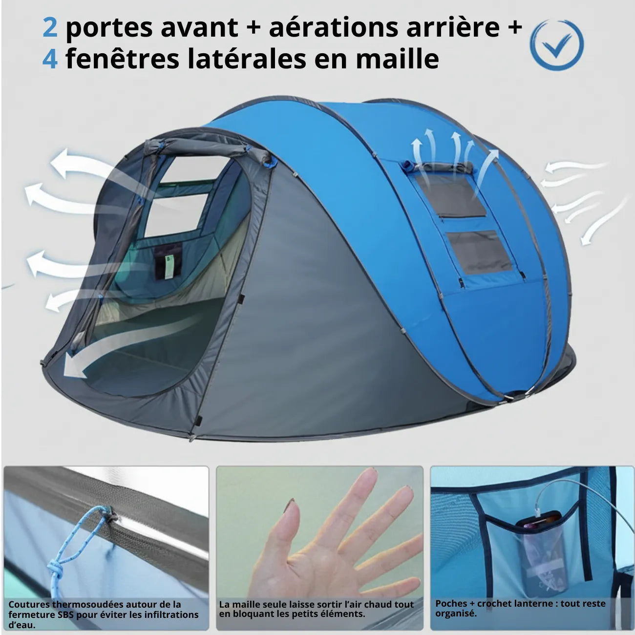 Trekkingzelt 3–4 Personen