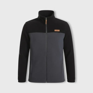 Warme Fleecejacke für Herren im Patchwork-Look