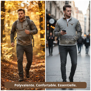 Bedruckte Fleecejacke fürs Wandern