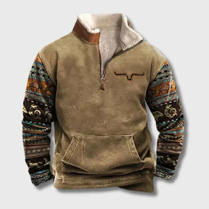 Bedruckte Fleecejacke fürs Wandern