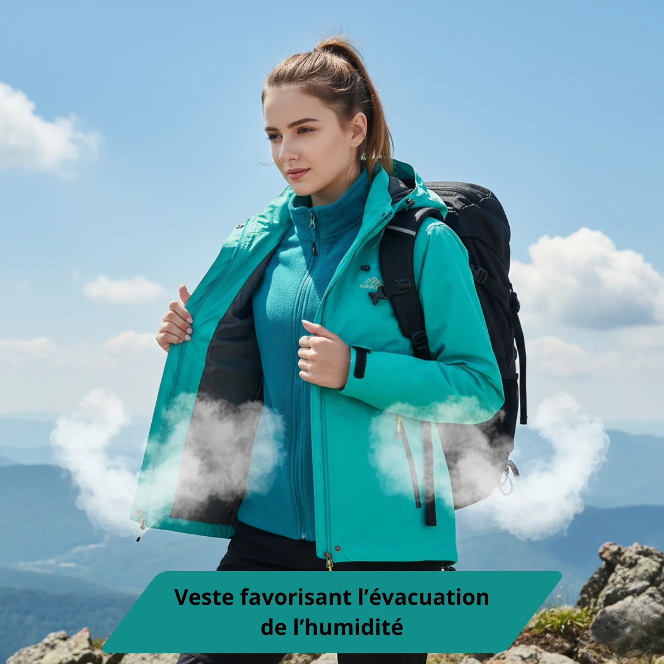 Wasserdichte Wanderjacke für Damen