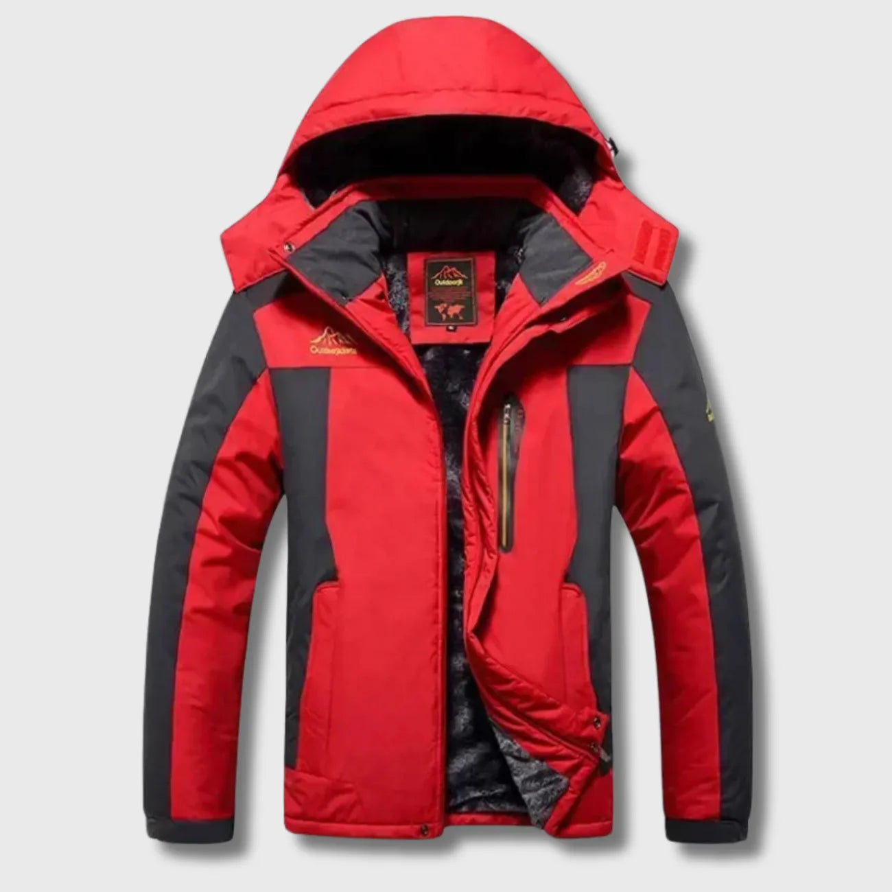 Wasserdichte Herren-Wanderjacke mit Fleecefutter