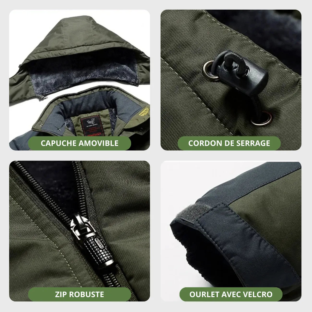 Wasserdichte Herren-Wanderjacke mit Fleecefutter