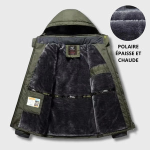 Wasserdichte Herren-Wanderjacke mit Fleecefutter