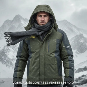 Wasserdichte Herren-Wanderjacke mit Fleecefutter