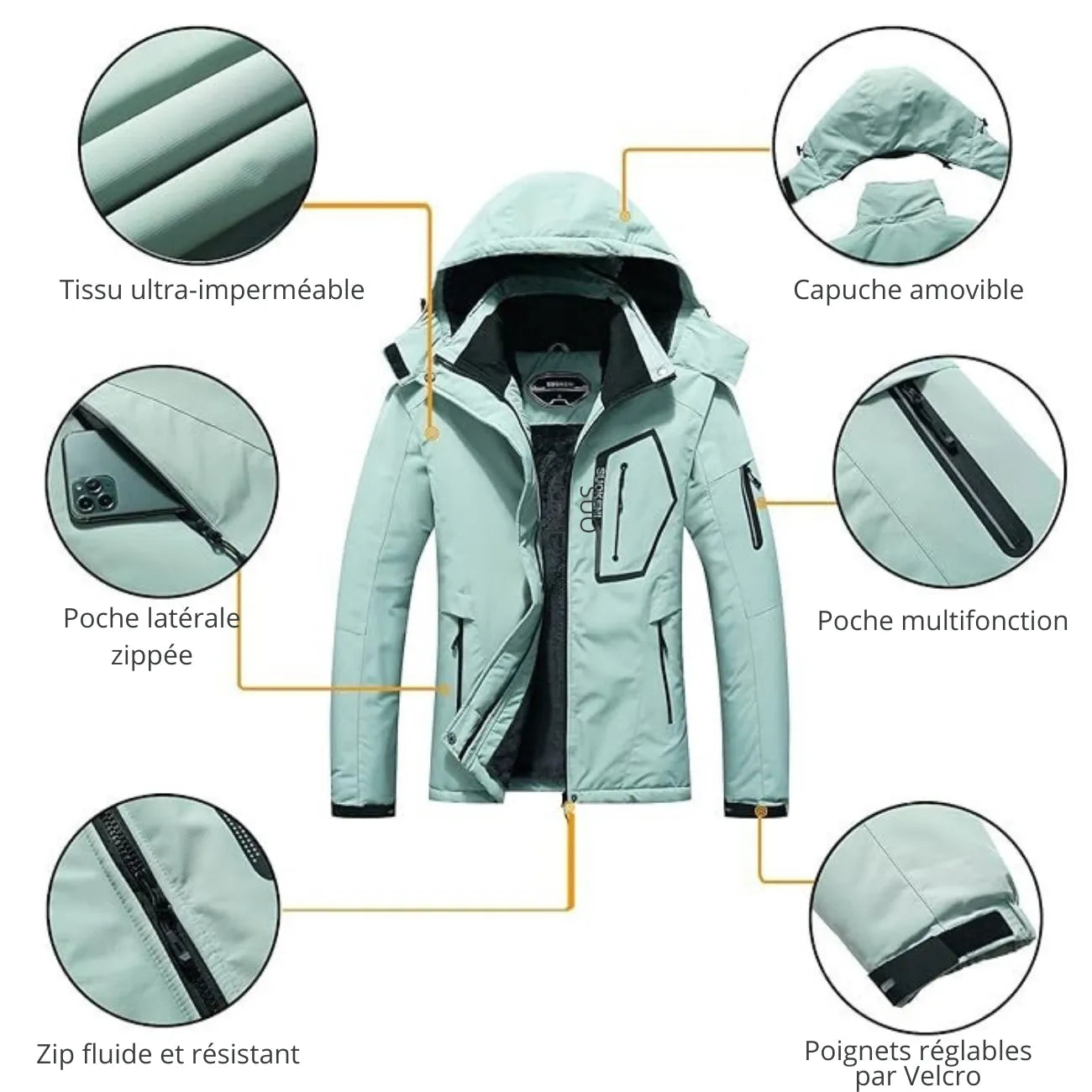 Warme Trekkingjacke für Damen
