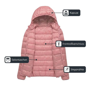Damen-Daunenjacke komprimierbar – technische Details