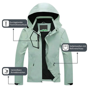 Damen-Trekkingjacke – Reißverschlüsse und verstellbare Ärmelbündchen