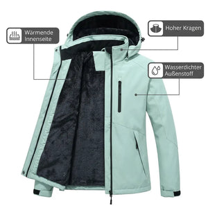 Damen-Trekkingjacke – wärmende Innenseite und hoher Kragen