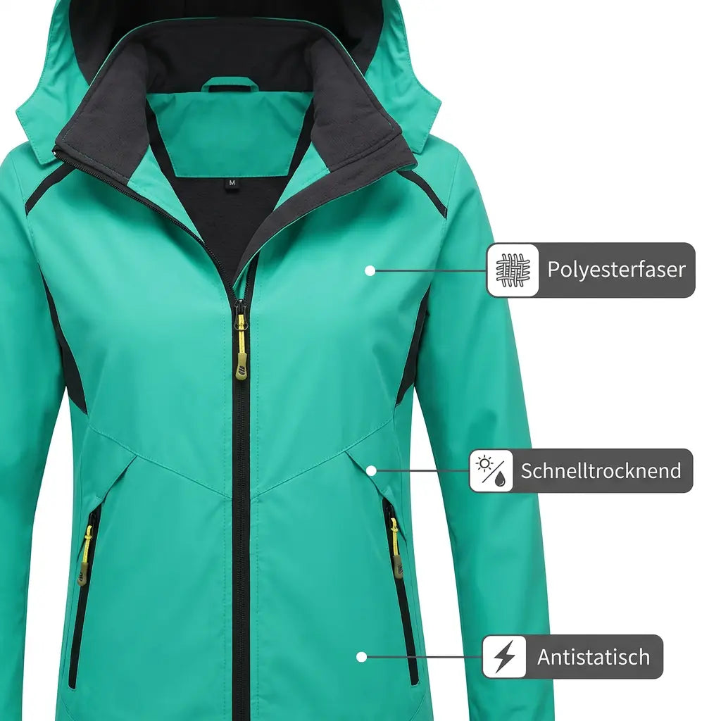 Damen-Wanderjacke wasserdicht – Materialeigenschaften