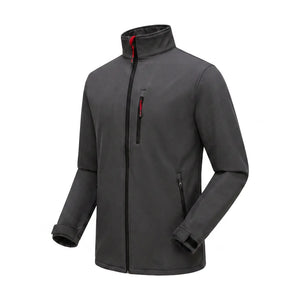 Herren Softshell-Skijacke Grau – Dreiviertelansicht