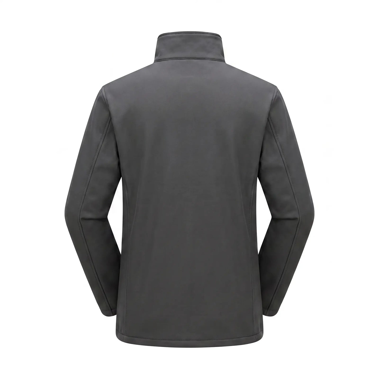 Herren Softshell-Skijacke Grau – Rückansicht