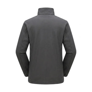 Herren Softshell-Skijacke Grau – Rückansicht