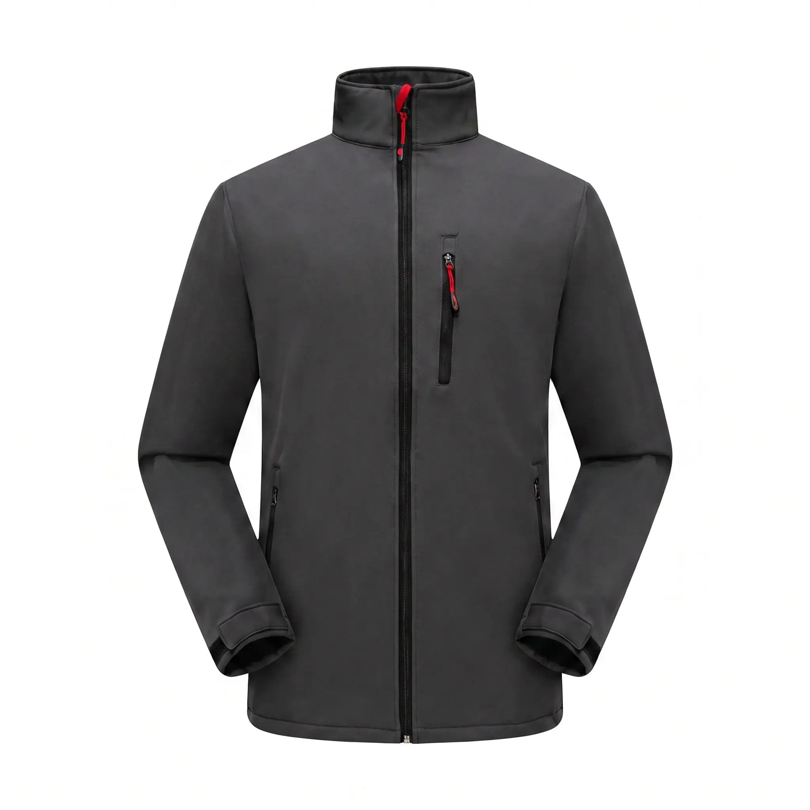 Herren Softshell-Skijacke Grau – Vorderansicht