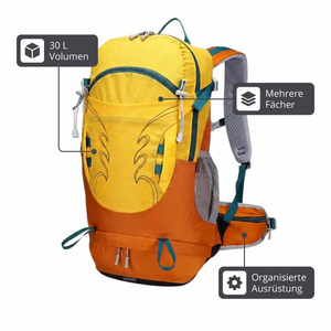 Wanderrucksack 30L für draußen – Volumen und Fächer
