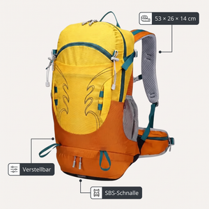 Wanderrucksack 30L für draußen – Maße und Schnalle